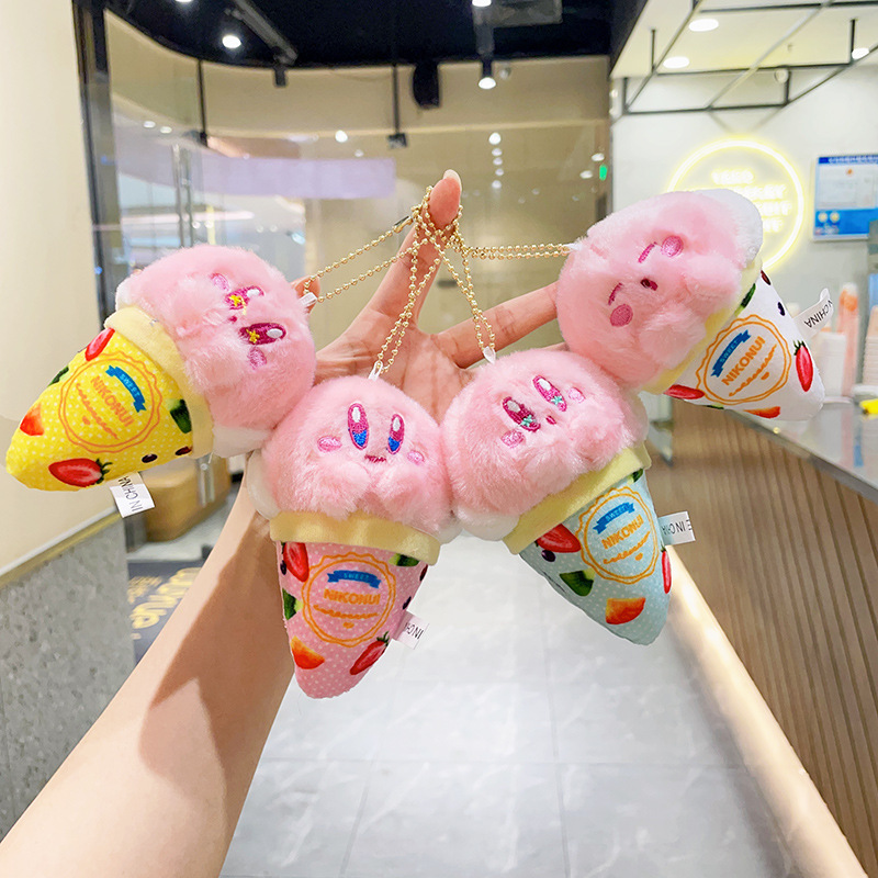 Phone Accessories Charms - 12 cm Kirby Dondurma Temalı Peluş