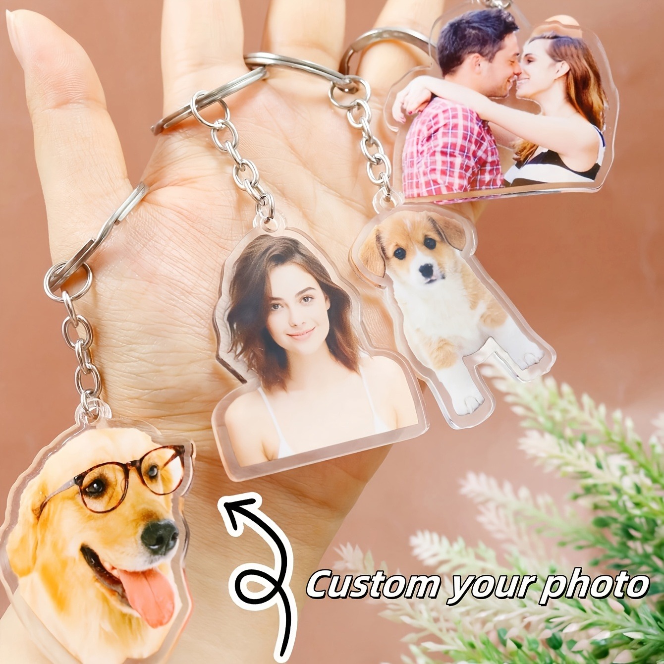 Phone Accessories Charms - 1 Adet Özel Fotoğraf Akrilik Anahtarlık